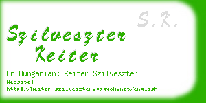 szilveszter keiter business card